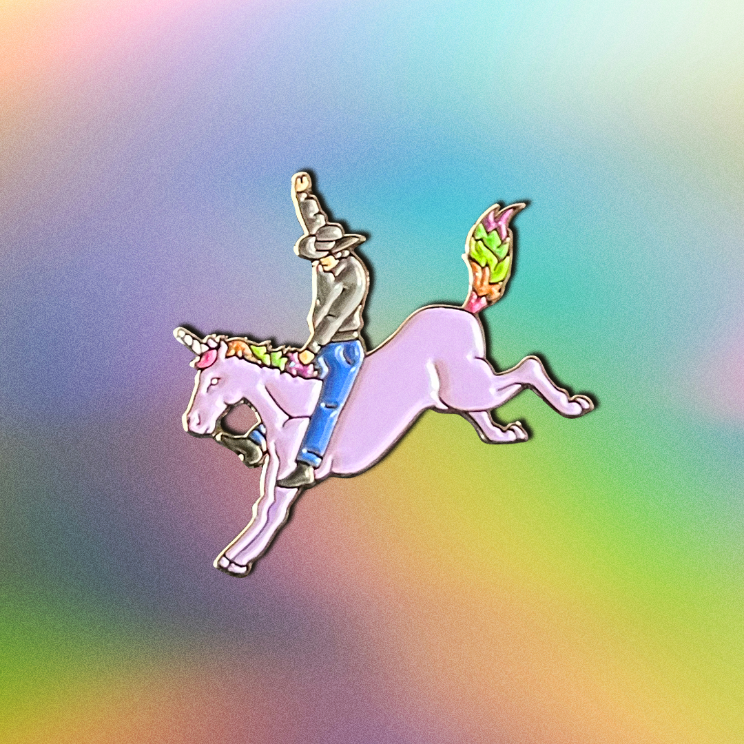 Unicorn Rodeo Pin [Glitter!]